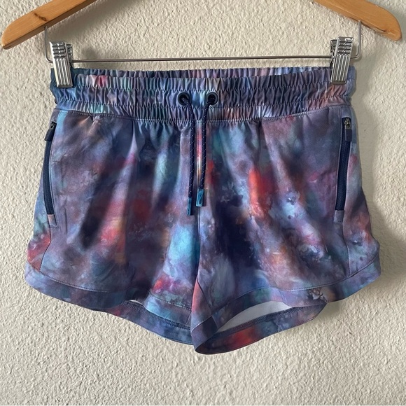 Athleta Girl All Play Shorts Girls L (12) Tie Dye Elastic Waistband Drawstring - Picture 1 of 13